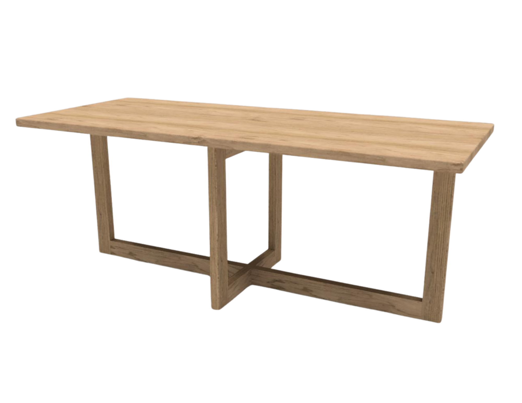 The Björn custom dining table — solid hardwood with geometric base